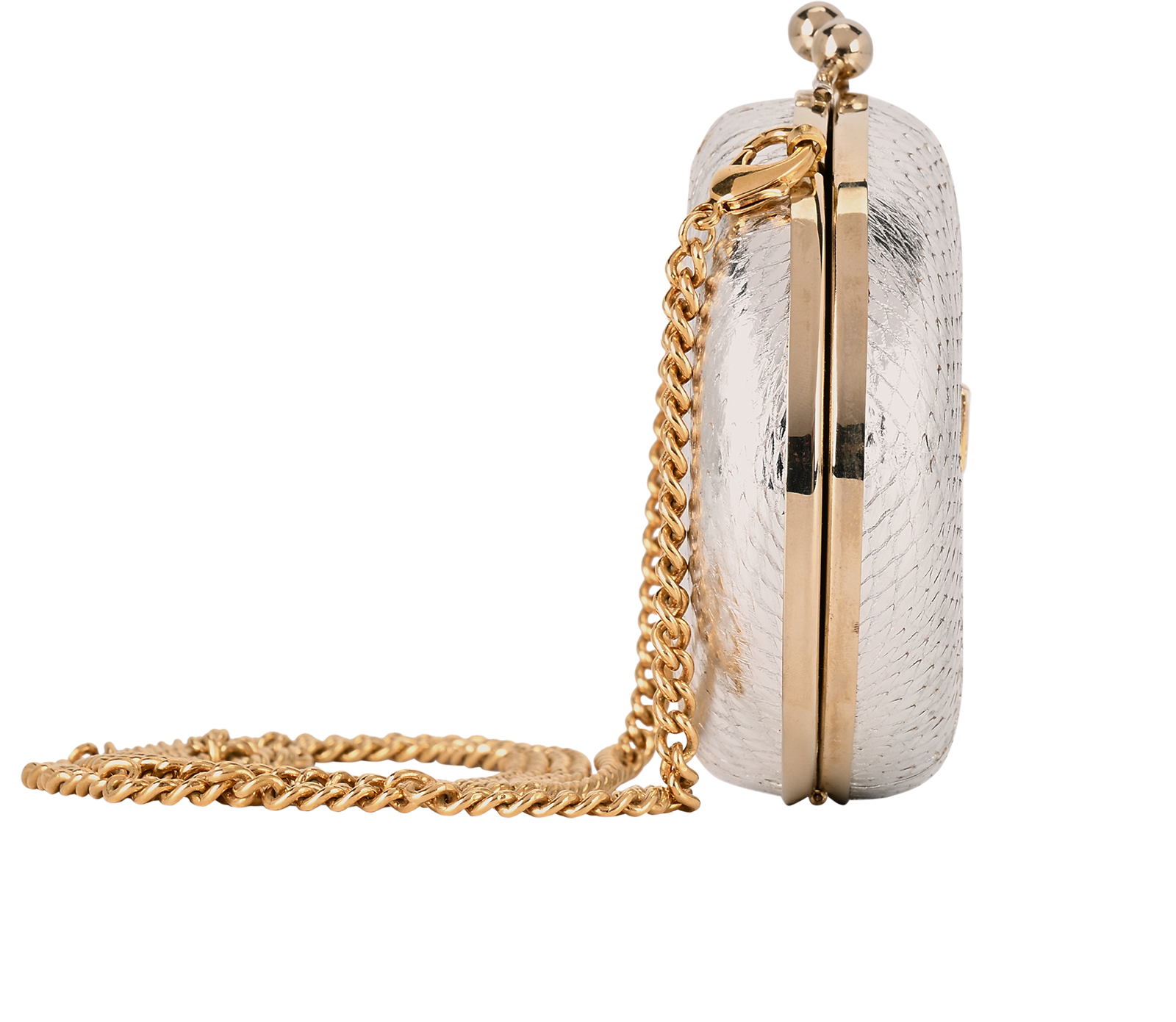 Crossbody, &pound;175, Handbags, Silver, Leather, Side view